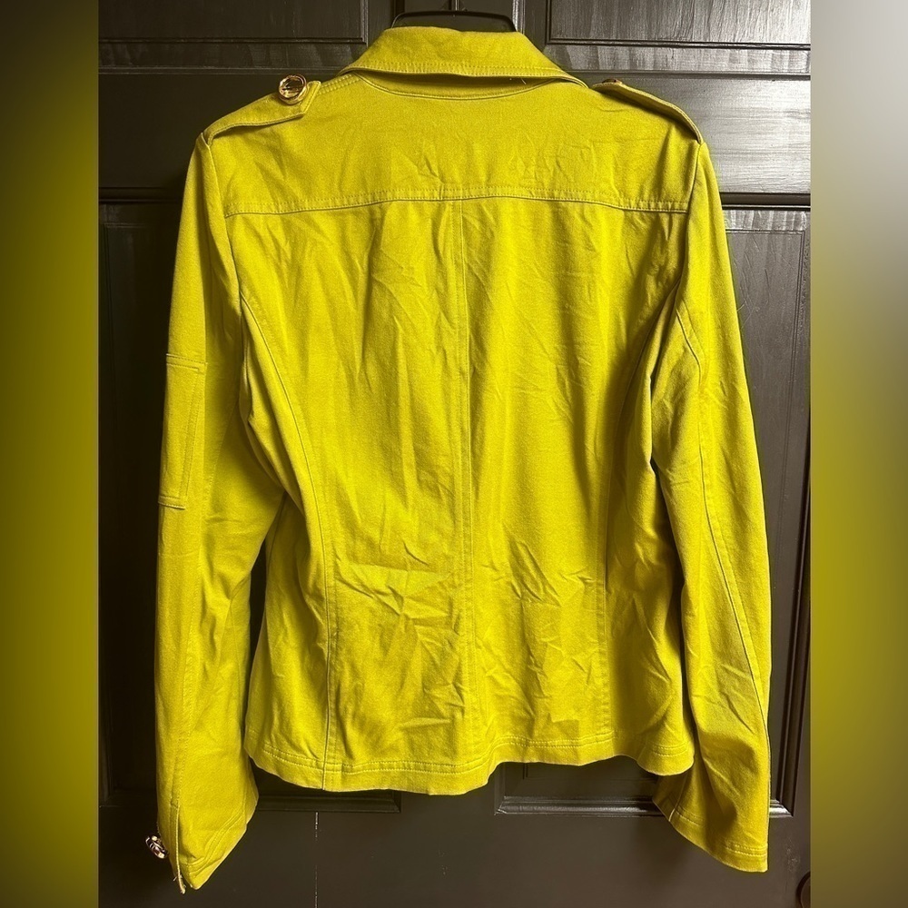 Vintage Jones New York Signature Stretch Jacket Chartreuse Green Women’s Size S - Picture 2 of 11